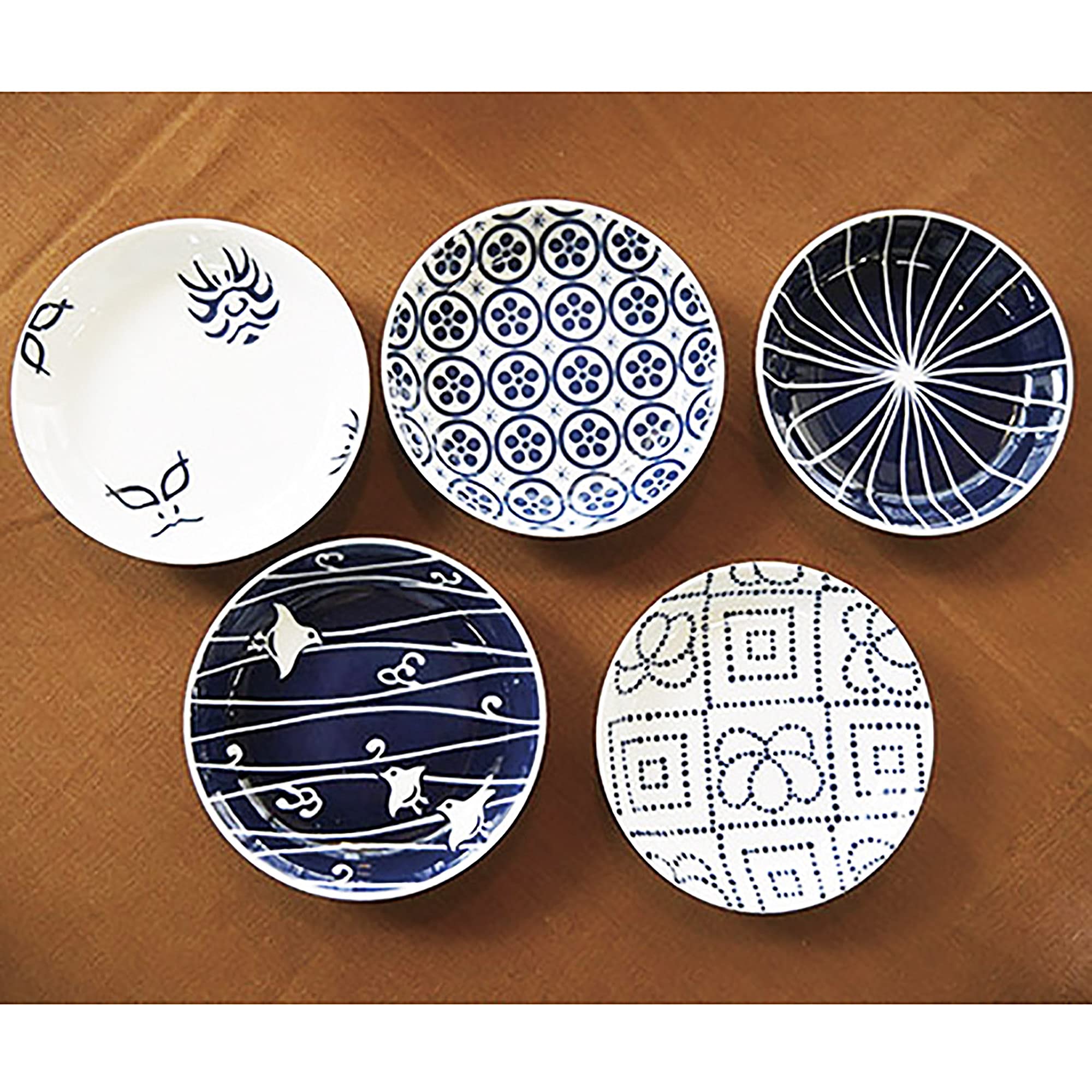 Amazon｜波佐見焼 高山窯 「 粋 」 取皿 藍千鳥 379819｜小皿